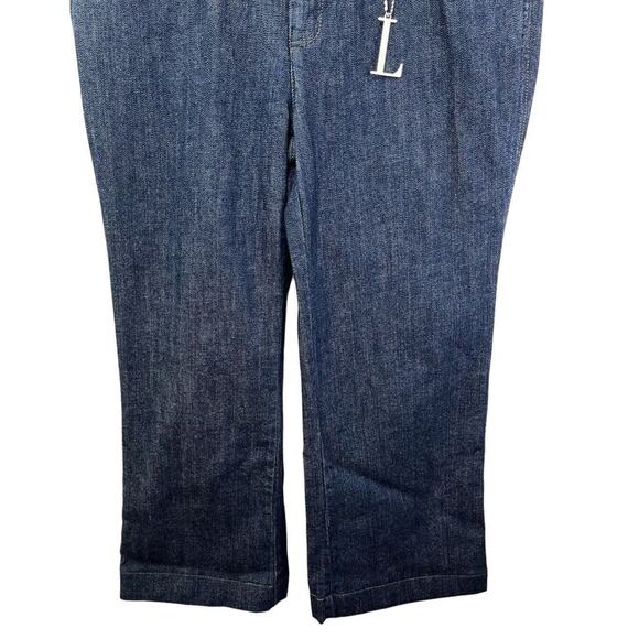 Monroe & Main Women's 12 Dark Wash Jeans Wide Leg Blue Denim - Picture 4 of 8